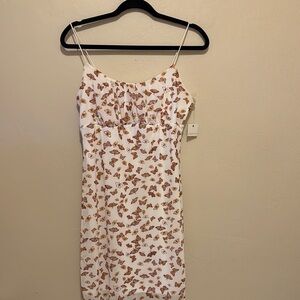 Ultra Flirt Brown and Orange Mini Sundress